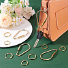 12Pcs 3 Styles Brass Keychain Clasps KK-PH0011-22-5