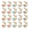 20Pcs 5 Colors Moon Alloy Enamel Connector Charms FIND-TA0002-19-9