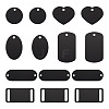 30Pcs 6 Style Aluminum Pendants FIND-BT0001-23-2