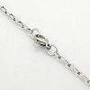 Unisex Casual Style 304 Stainless Steel Box Chain Necklaces STAS-O037-14P-2