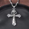 Tibetan Style Zinc Alloy Viking Pendant Necklaces NJEW-Z062-01AS-01-1