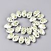 Handmade Printed Porcelain Beads Strand PORC-T133-02A-2