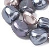 Electroplated Shell Pearl Beads Strands BSHE-D301-02E-3