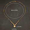 Elegant Brass Heart Pendant Necklaces for Women RB7498-4
