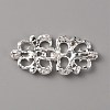 Zinc Alloy Crystal Rhinestone Snap Lock Clasps FIND-WH0008-20S-2