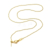 Brass Ball Chain Necklaces NJEW-B119-06G-2