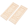 Natural Solid Wood Carved Onlay Applique Craft WOOD-FH0001-11-1