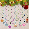 Spiral PVC Ornaments Party Scene Layout AJEW-PH0016-11-5