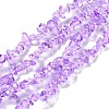 Spray Painted Transparent Glass Beads Strands X-GLAA-P060-01A-12-1