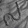 Tarnish Resistant Unisex 304 Stainless Steel Curb Chain/Twisted Chain Bracelets X-STAS-D0002-40P-2