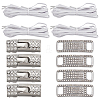 Rectangle Brass & Zinc Alloy Rhinestone Shoe Buckle Clips FIND-HY0003-93P-1