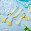 3Pcs PVC Tortoise Pendant Keychains KEYC-TADJ0001-02A-4