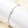 304 Stainless Steel Butterfly Link Bracelets BJEW-C098-01C-P-1