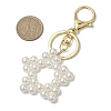 2Pcs Acrylic Imitation Pearl Star & Cat Head Pendant Keychain KEYC-JKC00993-3