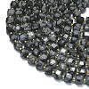 Natural Snowflake Obsidian Beads Strands G-K389-A28-01-3