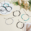 24Pcs 4 Colors Stainless Steel Cross Link Bracelets BJEW-GO0001-31-3
