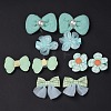 5 Pair 5 Style Bowknot & Flower Polyester Alligator Hair Clips PHAR-C012-01B-4