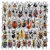 50Pcs Beetle PVC Waterproof Stickers PW-WGFAD4F-01-1