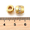 Brass Micro Pave Clear Cubic Zirconia Beads KK-XCP0001-93G-2