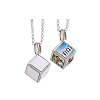 Sublimation Blank Aluminum Pendant Necklace NJEW-E020-04P-1