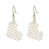 Heart Pearl Beads Dangle Earrings EJEW-JE04562-1