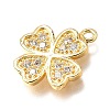 Brass Micro Pave Cubic Zirconia Pendants KK-D385-02G-01-2