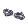 Heart Shape Polymer Clay Rhinestone Beads CLAY-NH0001-09B-03-3