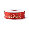 25 Yards Christmas Theme Printed Polyester Ribbon OCOR-C004-04E-2