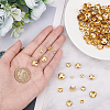 200Pcs 5 Style Brass Four-Claw Rivets KK-GF0001-07G-3