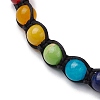 7 Chakra Gemstone Braided Bead Bracelets BJEW-JB11027-4