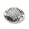 Brass Micro Pave Cubic Zirconia Beads KK-L229-025P-1