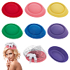 6Pcs 6 Colors Velvet Cloth Mini Hat Fascinator Base AJEW-NB0005-97-1