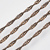 Soldered Brass Coated Iron Singapore Chains CH-T002-03R-4