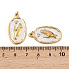 304 Stainless Steel Enamel Pendants STAS-G364-16G-02-3