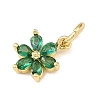 Brass Micro Pave Cubic Zirconia Pendants KK-H525-05C-G-2