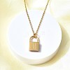 304 Stainless Steel Rolo Chain Pendant Necklaces NJEW-S444-01G-21-5