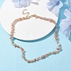 Natural Sunstone Chip Beaded Necklace NJEW-JN04616-05-2