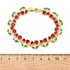 Cherry Brass Micro Pave Cubic Zirconia Chain Bracelets BJEW-L703-01A-G-5