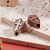 2Pcs Brass European Beads KK-DC0004-80D-4