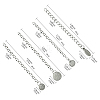 12Pcs 4 Styles 304 Stainless Steel Chain Extender FIND-FS0002-96B-4