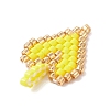 2Pcs 2 Styles Glass Seed Beaded Pendants PALLOY-MZ00883-02-5