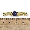 Natural Dyed Lapis Lazuli with Brass Fold Over Clasps G-G141-03G-18-3