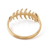 Ion Plating(IP) 201 Stainless Steel Fishbone Adjustable Ring for Women RJEW-K238-12G-2