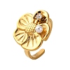 304 Stainless Steel Adjustable Cuff Rings for Women RJEW-B126-05G-02-4