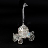 Christmas Transparent Acrylic Royal Limousine Big Pendant Decorations HJEW-F017-05-3