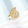 Ocean Brass Cuff Open Rings RJEW-Z129-01G-04-2