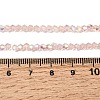 AB Color Plated Transparent Glass Beads Strands GLAA-G127-01A-4