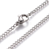 Non-Tarnish Unisex 304 Stainless Steel Curb Chain/Twisted Chain Necklaces STAS-D0002-34P-3