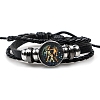 Constellation PU Leather Triple Layer Multi-strand Bracelets PW-WGF2E53-05-1