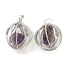 Natural Amethyst Pendants G-H293-03P-04-1